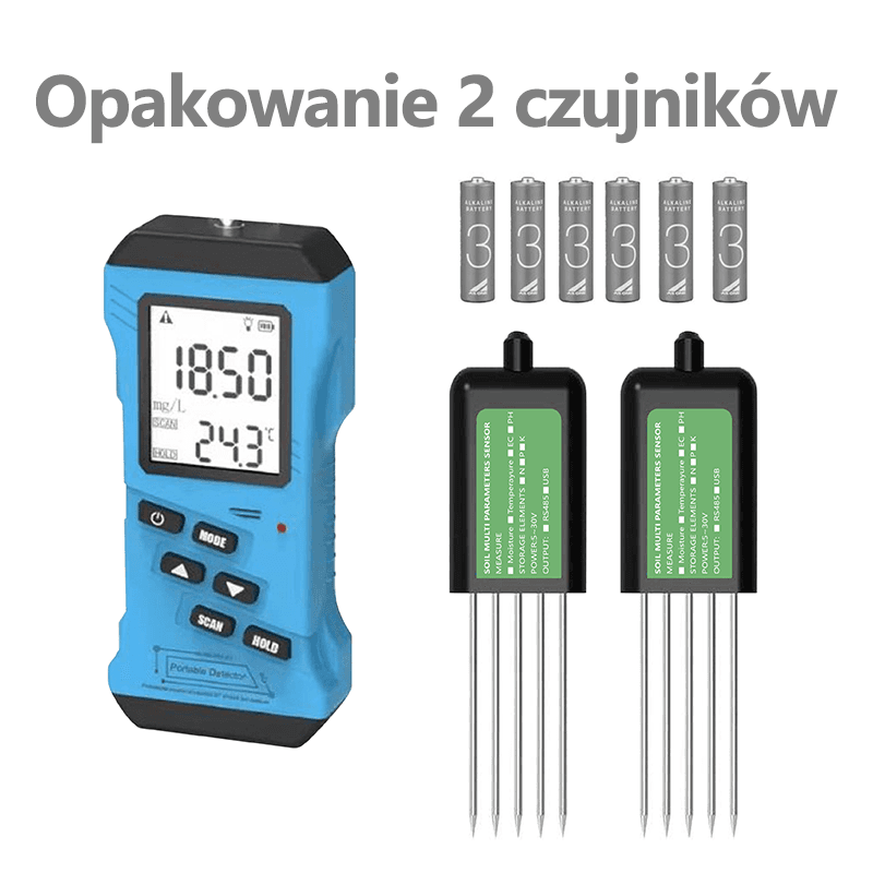 Nihig Cyfrowy Tester Gleby 7 w 1 | pH, NPK, EC, przewodność, wilgotność i składniki odżywcze | Do ogrodu, szklarni i rolnictwa | Dostawa w 3–5 dni