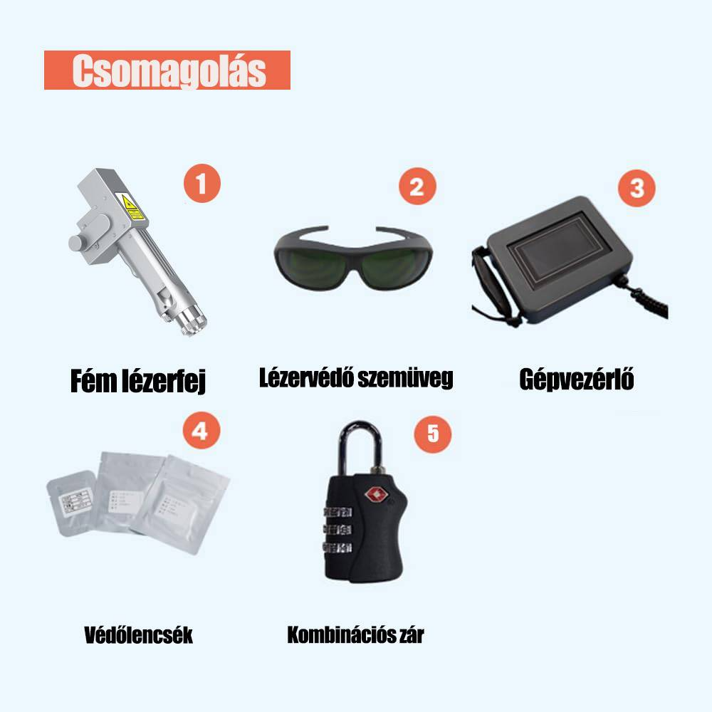 200 W MAX Pulsacyjny laser czyszczący Przenośny laser czyszczący z lekką głowicą czyszczącą, odpowiedni do usuwania żywicy, oleju, rdzy i powłok